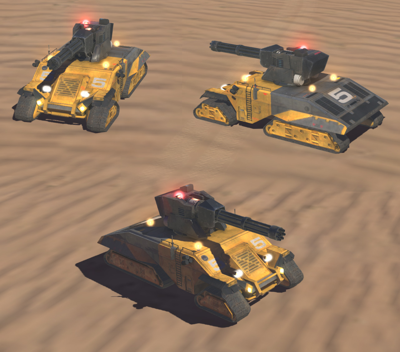 I created the model, texture, rig and some VFX work for this vehicle on Homeworld: Deserts of Kharak. In game render - Unity
